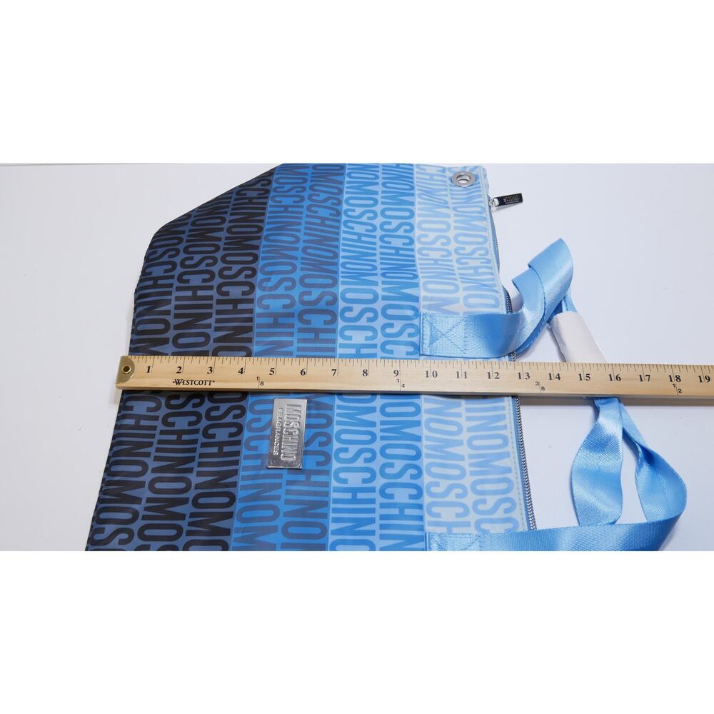 New Large Moschino Fragrances Set Blue Weekend Travel Gym Tote Cosmetics Pouch - Picture 7 of 15